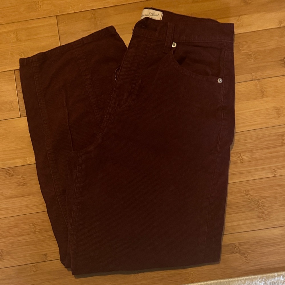 Barrel Corduroy Pants - Dark Burgundy